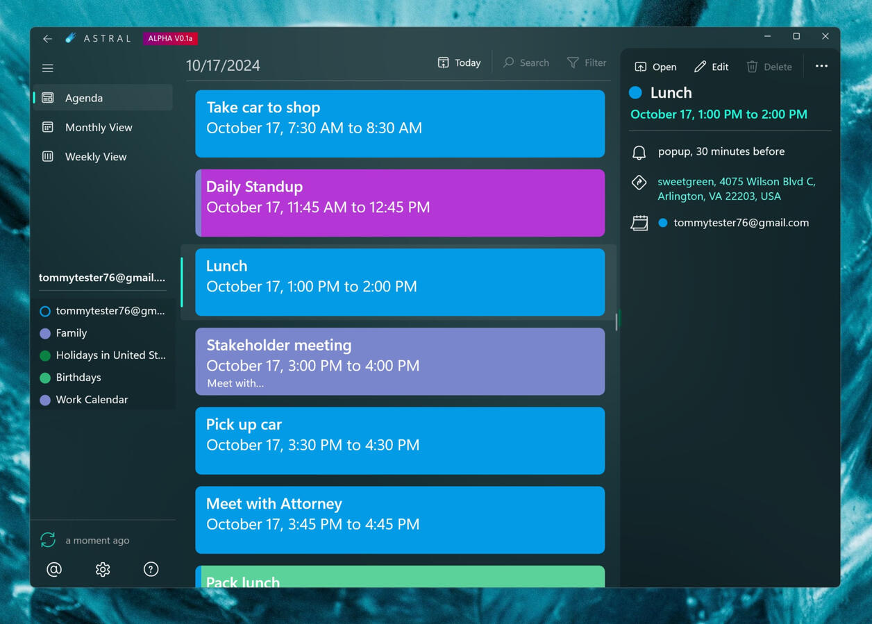 Agenda View